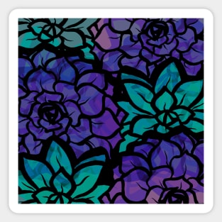 Purple and Teal Petal Punch - Digitally Illustrated Abstract Flower Pattern for Home Decor, Clothing Fabric, Curtains, Bedding, Pillows, Upholstery, Phone Cases and Stationary Sticker